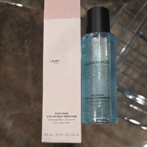 laura mercier Soothing Eye Makeup Remover - Light Blue Bottle with Black Cap